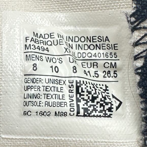 Converse UNISEX All Star OX Chuck Taylor Low M3494 American Flag MEN 8 / WMN 10 - Picture 9 of 12